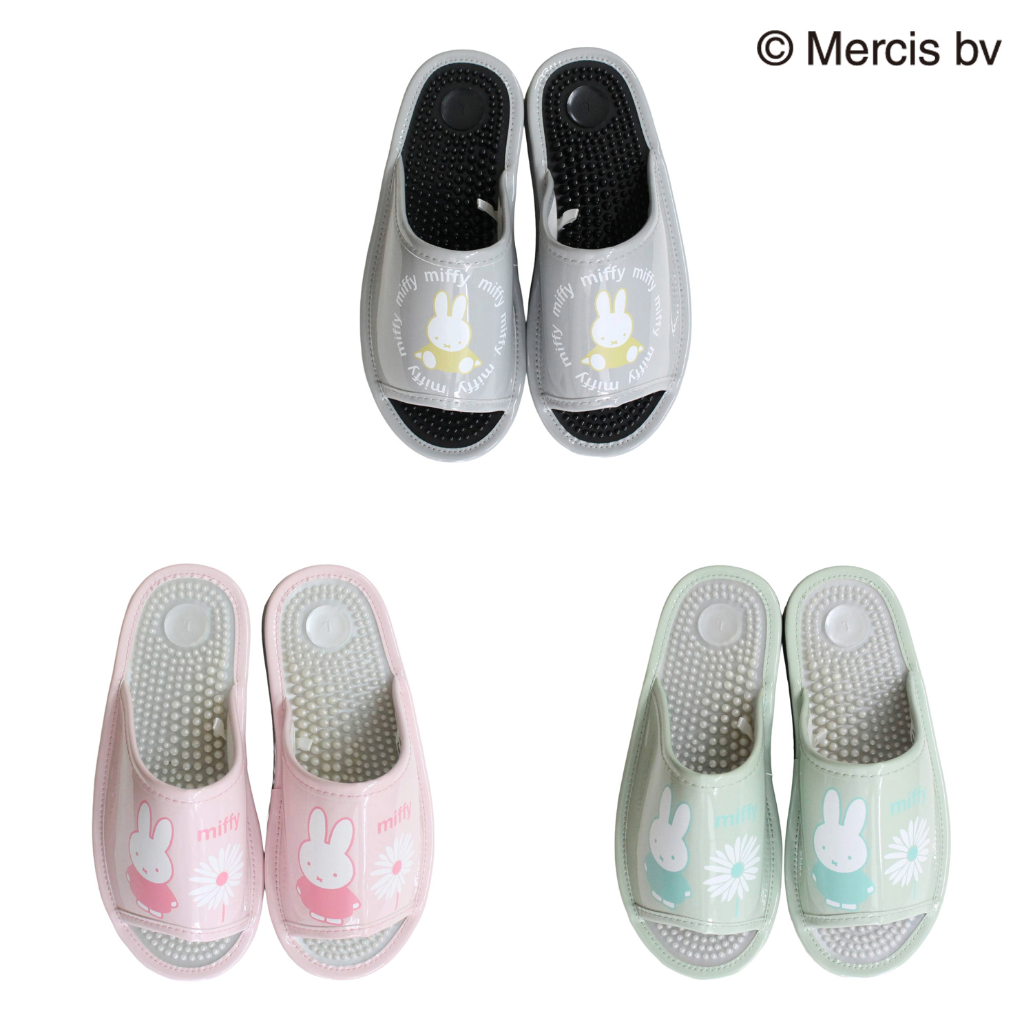 リッパ ミッフィー 健康 ヘルス ビニール PVC 中敷き凹凸 つぼ押し  かわいい室内 ルームシューズ