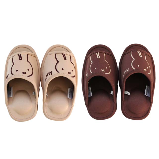 スリッパ ミッフィー ダイエット ナチュラルカラー エクササイズ ミニ かわいい レディース おしゃれ 前あき 室内  ルームシューズ かかとなし 1足 2足セット