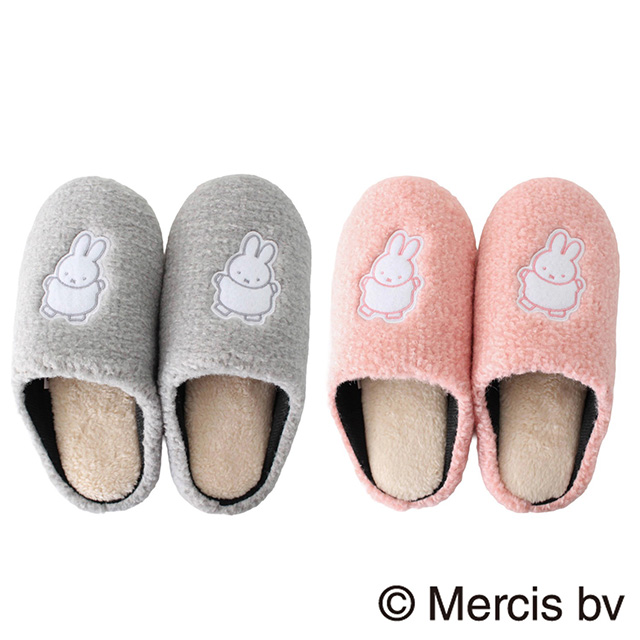 スリッパ ミッフィー ボア ソフト 秋 冬 暖かい かわいい 室内 ルームシューズ 1足