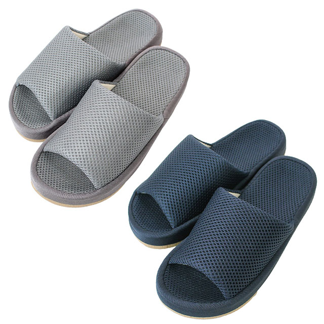 スリッパ メッシュ メンズ 厚底クッション インソール Lサイズ 1足販売