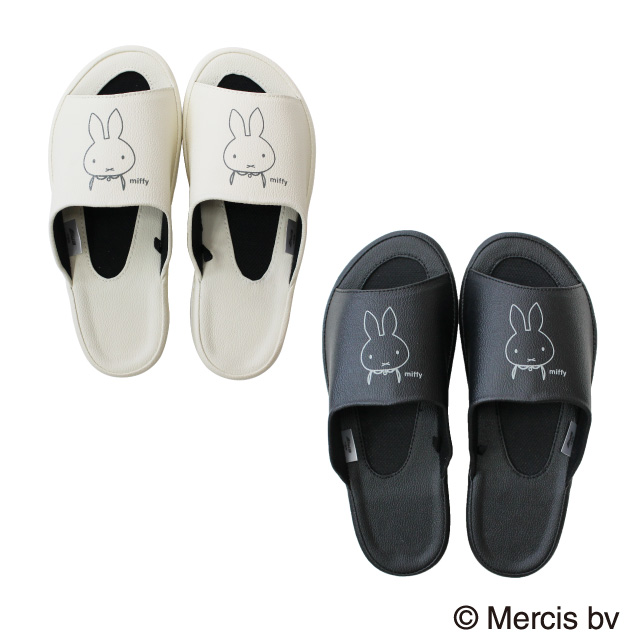 スリッパ ミッフィー miffy レザー メッシュ コンフォート おしゃれ かわいい ブランド 室内 室内履き 来客用 来客 レディース キャラクター 1足販売