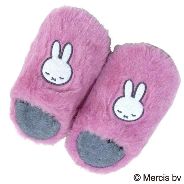 スリッパ ミッフィー miffy あったか もこもこ ボア ルームシューズ かかと付き 1足販売