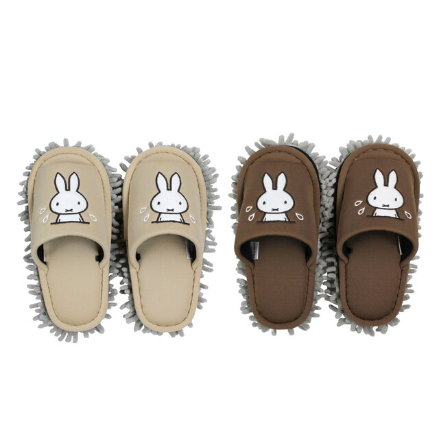 スリッパ 【1足販売】 ミッフィー モップスリッパ 洗える お掃除スリッパ おそうじくん