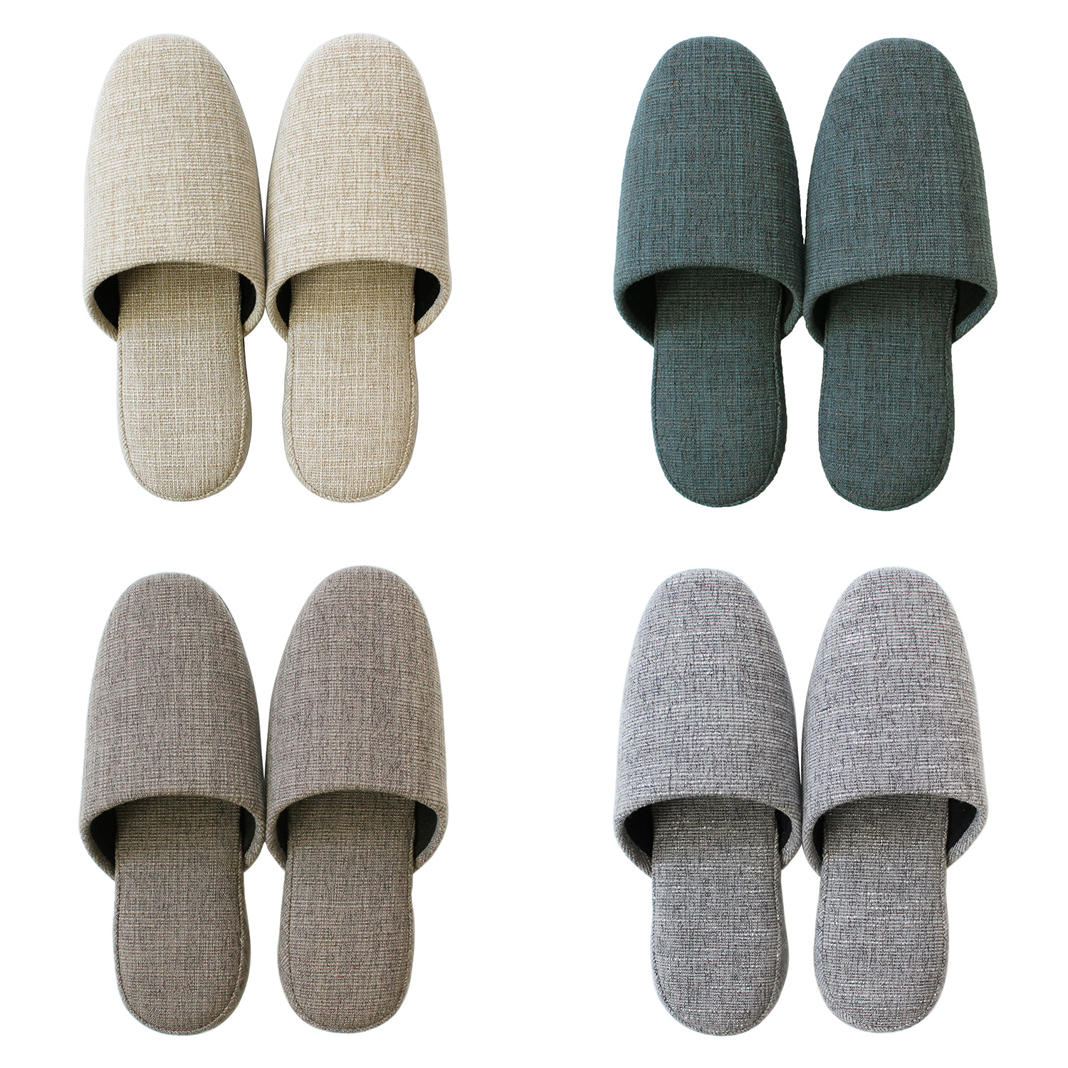 スリッパ 来客用無地スリッパ 業務用 メンズ Lサイズ 前閉じ 前開き